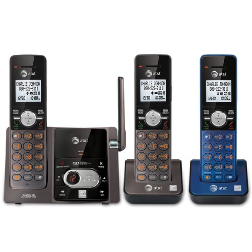 3 handset cordless answering system with caller ID/call waiting - view 1